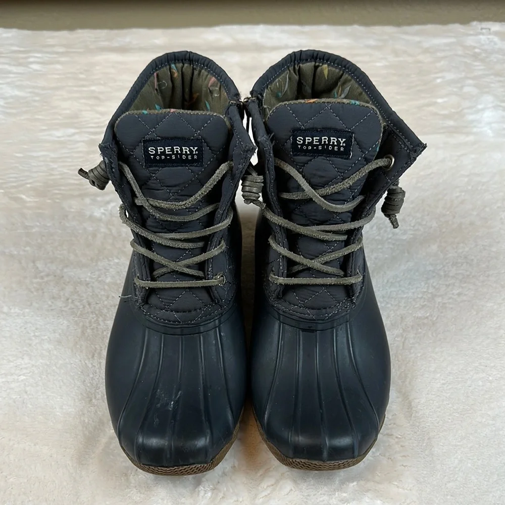 Sperry Top-Sider Blue Winter & Rain Boots With Quilted Interior Lining Women 7.5 - Picture 1 of 11